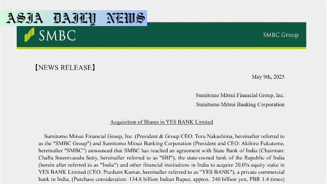 Sumitomo Mitsui's Bold $1.5B Stake Acquisition in Yes Bank